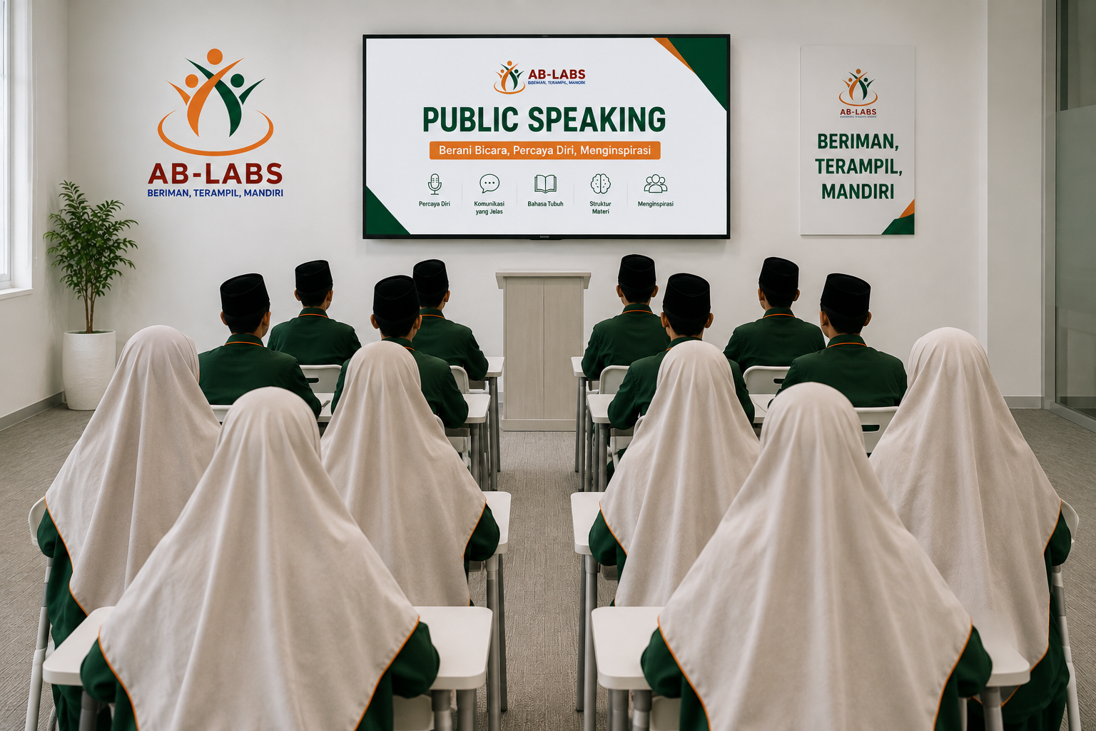 Kegiatan santri AB LABS: Public Speaking